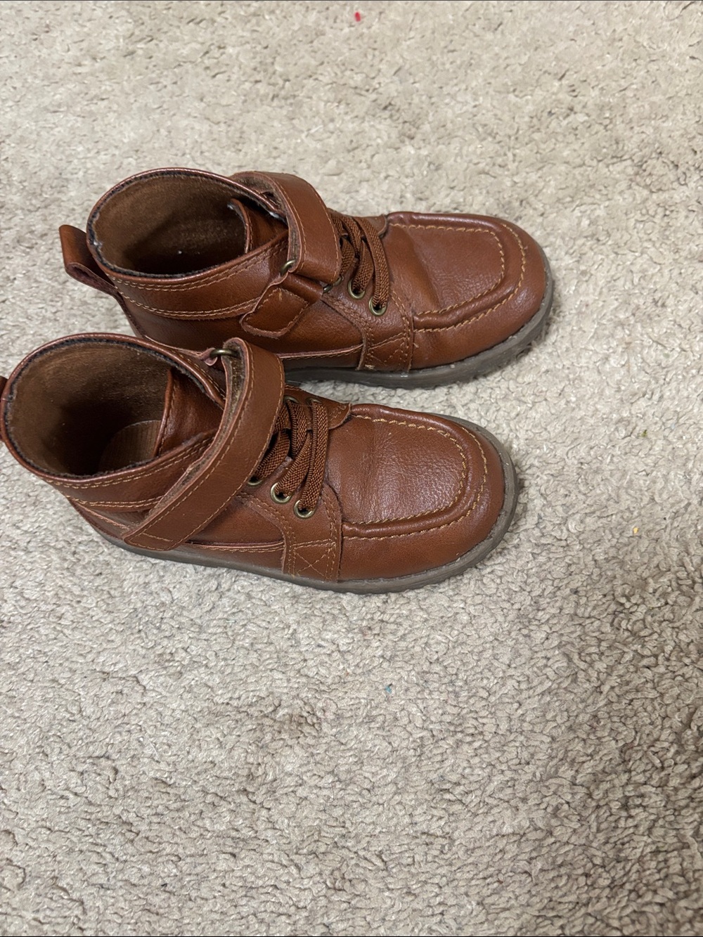 The Children's Place Brown Leather-Look Kids Dress Boots